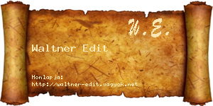 Waltner Edit névjegykártya