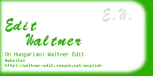 edit waltner business card